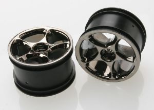 Traxxas 2472A Wheels, Tracer 2.2" (black chrome) (2) (Bandit rear)
