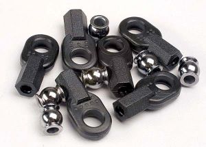 Traxxas 2742 Rod ends, long (6)/ hollow ball connectors (6)