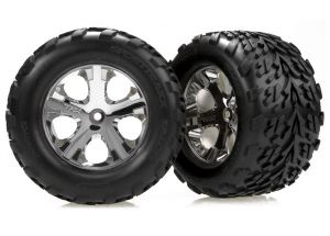 Traxxas 3669 Talon Front Tires w/All-Star Wheels (2) (Chrome)