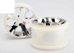 Traxxas 3772 Wheels, All-Star 2.8" (chrome) (Rustler, Stampede rear only)