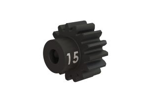 Traxxas 3945X Gear, 15-T pinion (32-p), heavy duty (machined, hardened steel) (fits 3mm shaft)/ set screw