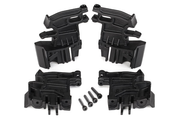 X-Maxx Battery hold-down mounts, left (2)/ right (2)/ 3x18mm CS (4), TRA-7718
