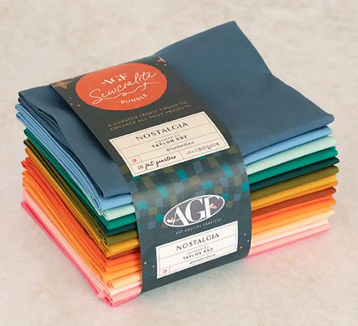 Art Gallery Fabrics - Nostalgia Fat Quarter Bundle Curated by Taylor Krz 16 pcs