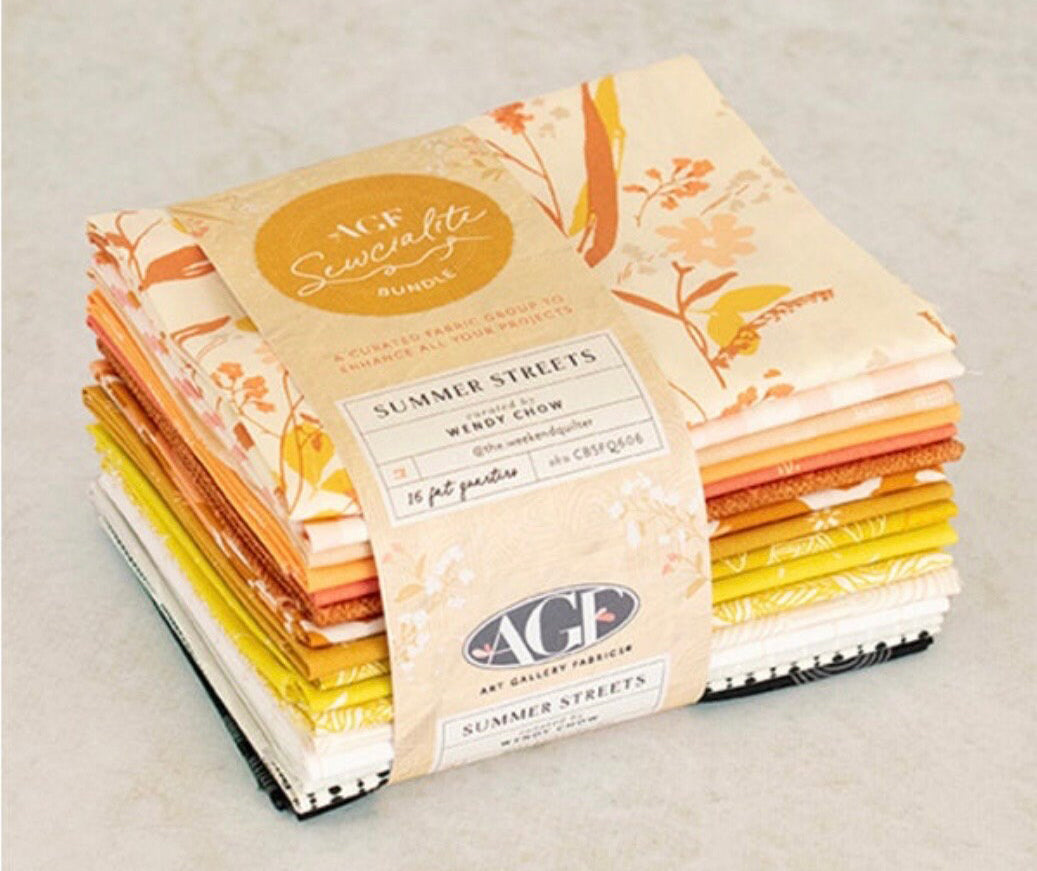 Art Gallery Fabrics - Summer Streets Fat Quarter Bundle Curated by Wendy Chow 16 pcs