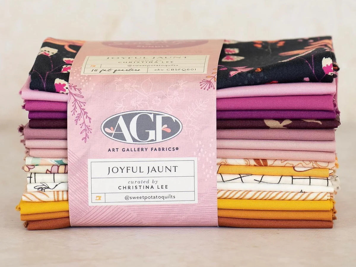Art Gallery Fabrics - Joyful Jaunt Fat Quarter Bundle Curated by Christina Lee 16 pcs