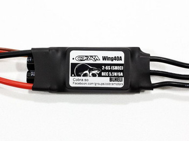 IND-CW40A-ESC Innov8tive Designs Cobra 40A FPV WingESC with 6A Switching BEC
