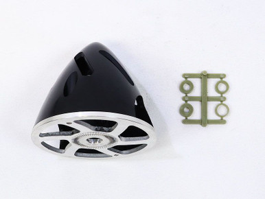 INDSPINAF63B INNOV8TIVE DESIGNS Air-Flow Spinner with Aluminum Backplate, 63mm (2-1/2") Black