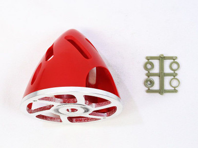 INDSPINAF70R INNOV8TIVE DESIGNS Air-Flow Spinner with Aluminum Backplate, 70mm (2-3/4") Red