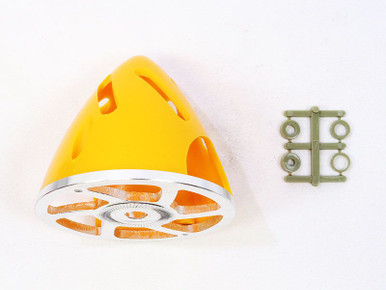 INDSPINAF70Y INNOV8TIVE DESIGNS Air-Flow Spinner with Aluminum Backplate, 70mm (2-3/4") Yellow