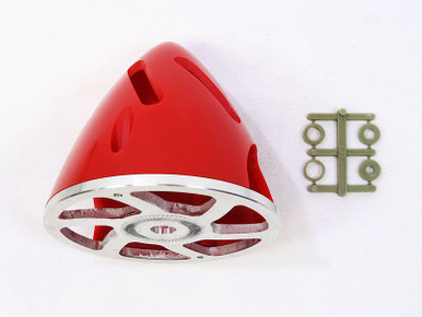 INDSPINAF75R INNOV8TIVE DESIGNS Air-Flow Spinner with Aluminum Backplate, 75mm (3") Red