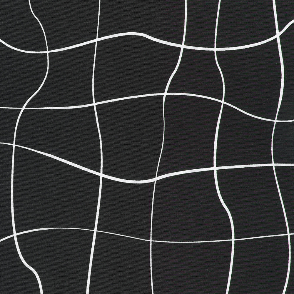 KAUFMAN - Inkwell by Studio RK - Wavy Grid - Black