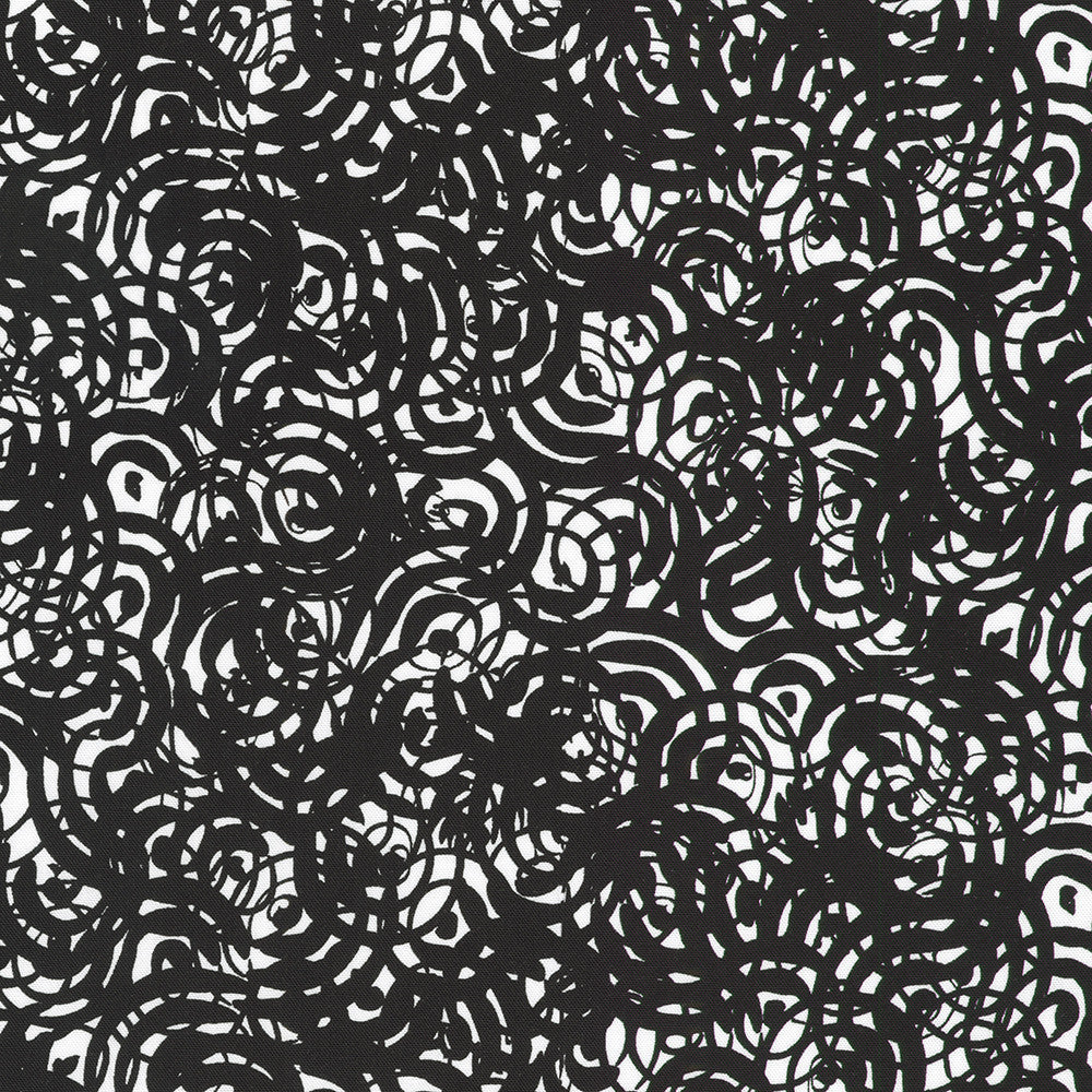 KAUFMAN - Inkwell by Studio RK - Swirls - Black