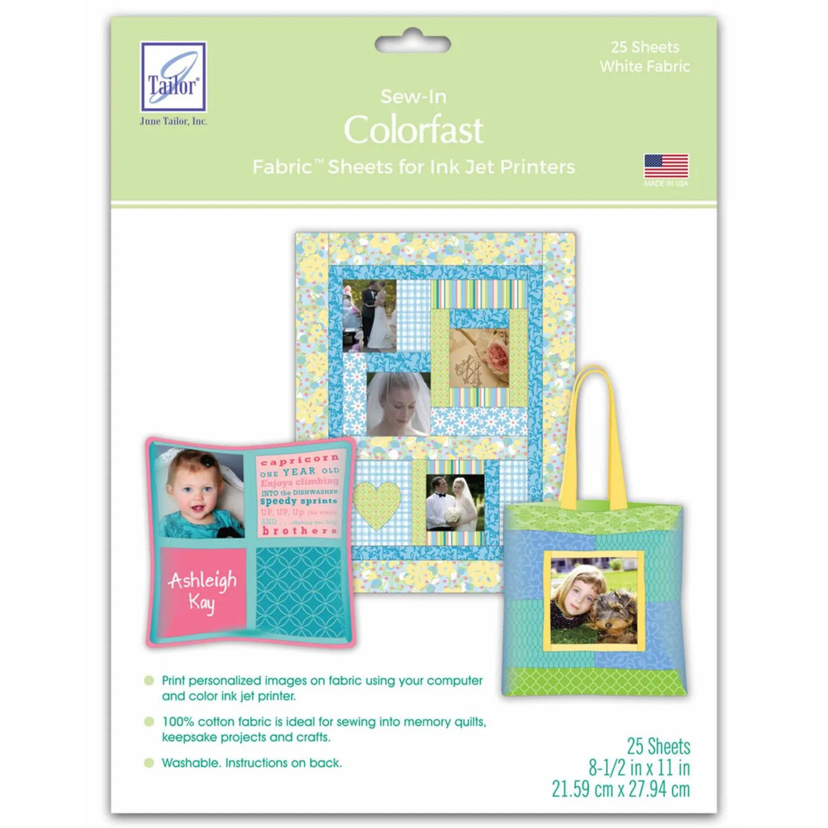 June Tailor Colorfast Sew-In Fabric Sheets - 25 Sheets