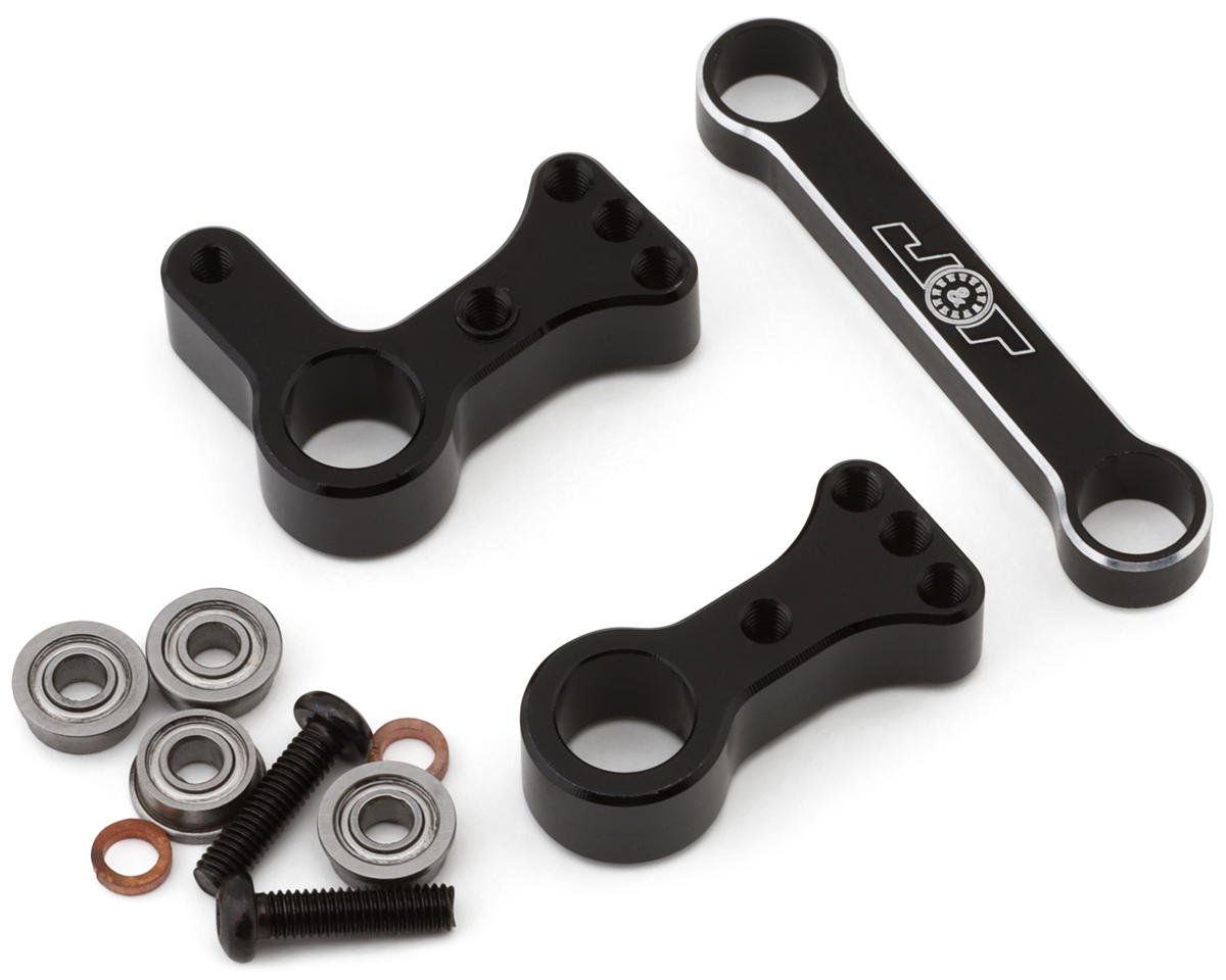 J&T Bearing Co. Custom Works Outlaw 5 / Beast Midget Aluminum Steering Bellcrank (Black), JTB-JT12173