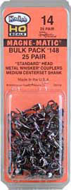 Kadee HO Scale #14 Bulk Pack of Kadee #148 Standard Whisker Couplers