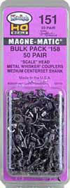 Kadee HO Scale #151 Bulk Pack of Kadee #158 Scale Whisker Couplers