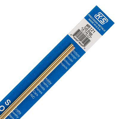 KS8121 K&S Soft Brass Tube 1/8" x 12" (2)