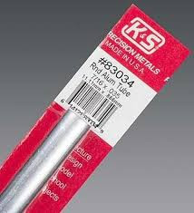 KS83034 K&S 12" Round 6061-T6 Aluminium Tube 7/16"