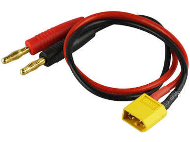 KTXT60CHARGECABLE Graves RC Hobbies XT60 to Banana Charge Cable with 30cm 14AWG Wire