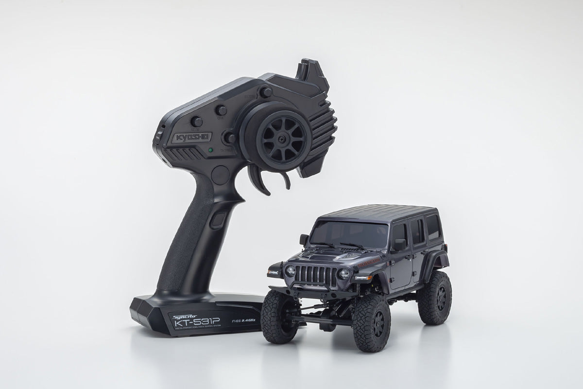Mini-Z 4x4 Jeep Wrangler Unlimited Rubicon, Granite Crystal Metallic STORE DISPLAY MODEL SCRATCH & DENT