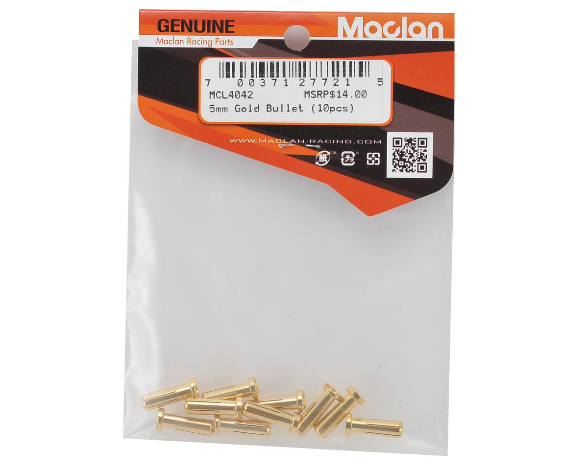 Maclan Max Current 5mm Gold Bullet Connectors (10 pcs), MCL4042