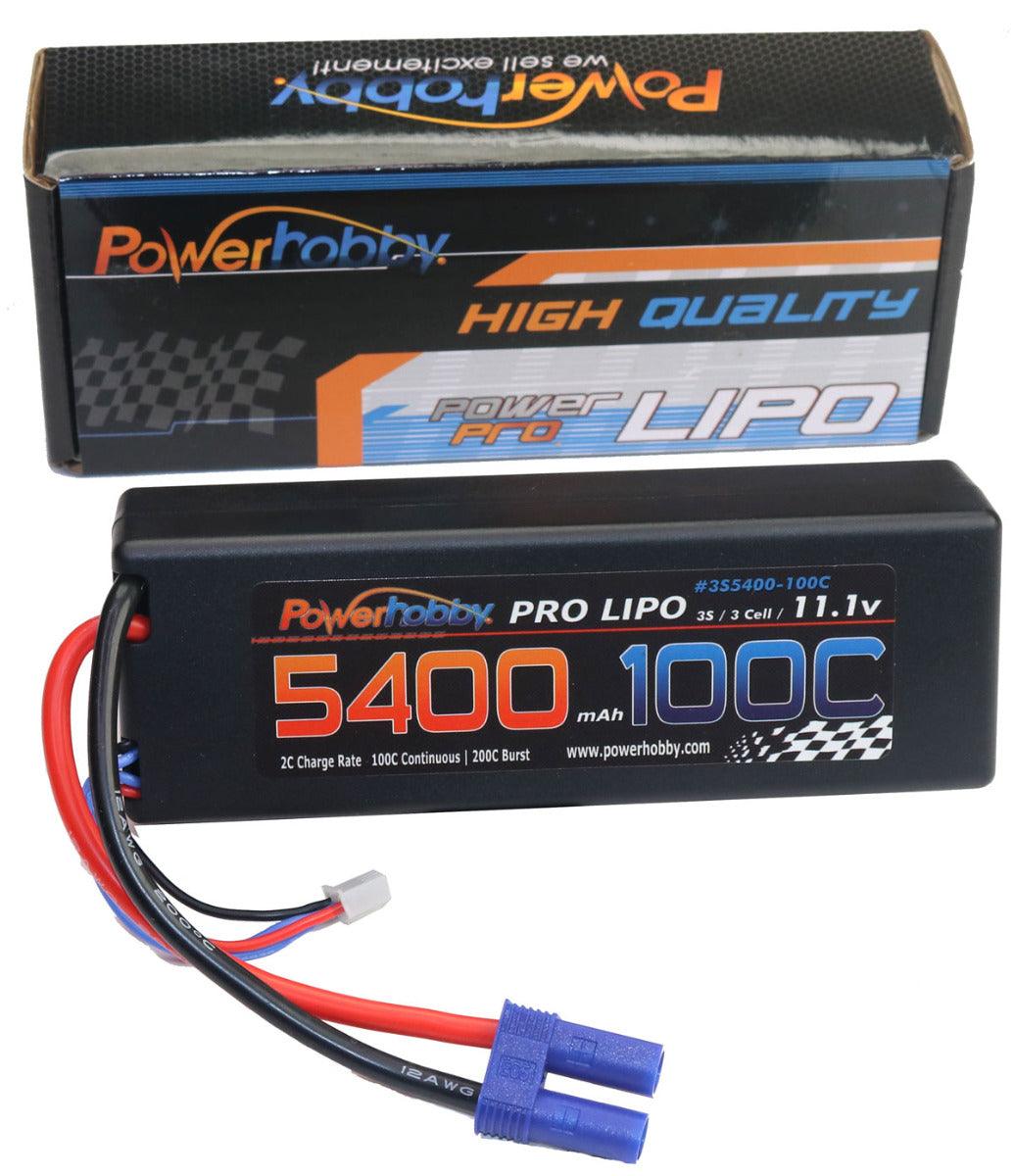 Power Hobby 3S5400100CEC5HCS3s 11.1v 5400mah 100c Lipo Battery w EC5 Plug Hardcase