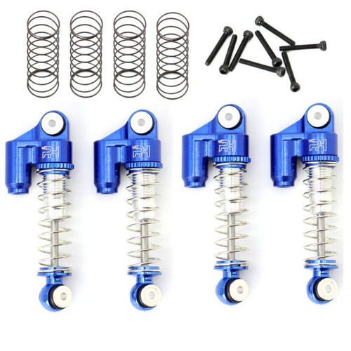 Power Hobby Axial SCX24 Aluminum Threaded Mini/Micro Shocks Front Rear (Blue)