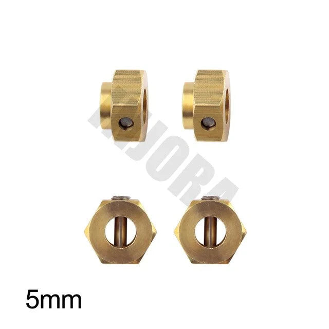 INJORA 4PCS/6PCS 12mm Heavy Brass Wheel Hex Hub Extenders for Traxxas TRX4 TRX6