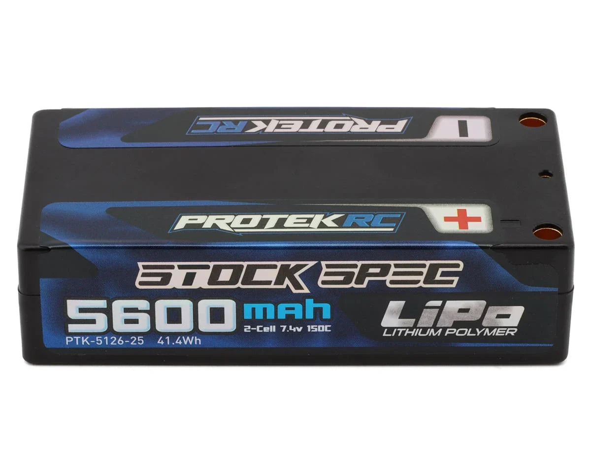 ProTek RC 2S 150C Low IR Si-Graphene "Stock Spec" Shorty LiPo Battery (7.4V/5600mAh) (ROAR Approved), PTK-5126-25