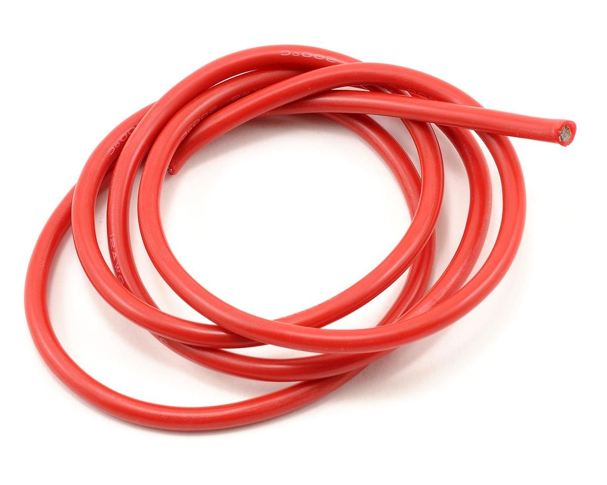 ProTek RC Silicone Hookup Wire (Red) (1 Meter) (12AWG), PTK-5600