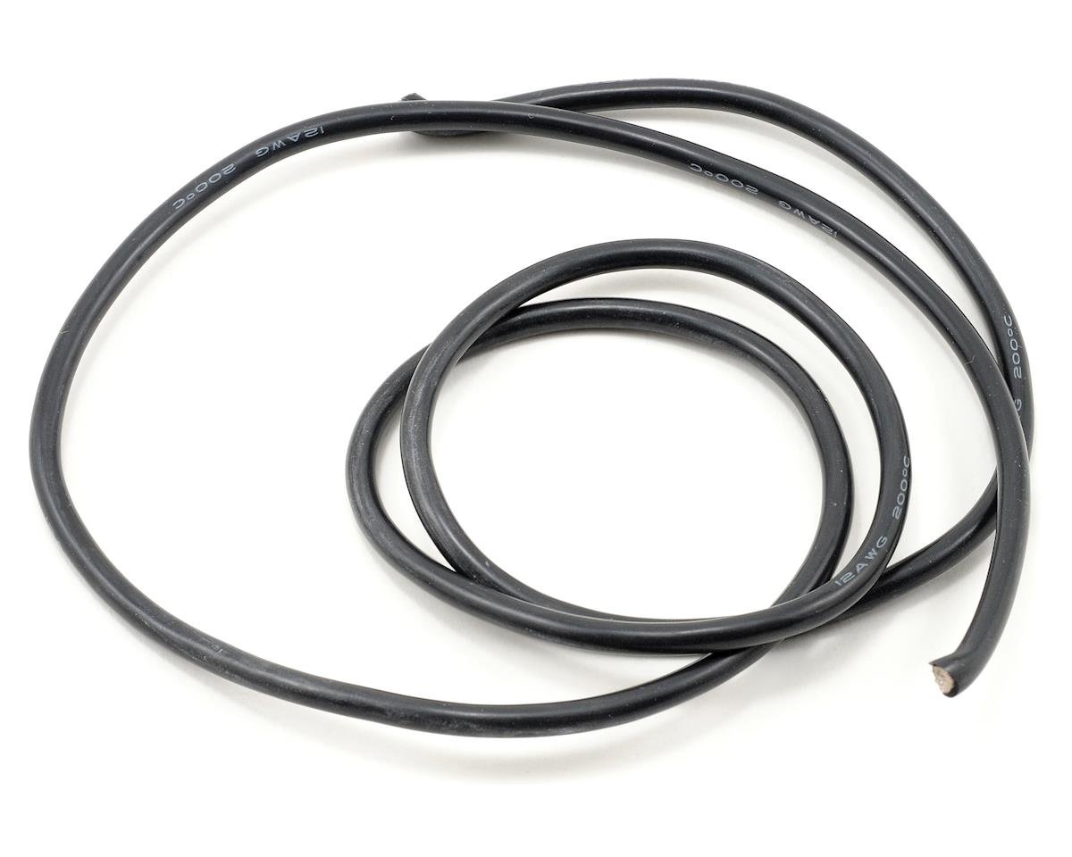 ProTek RC Silicone Hookup Wire (Black) (1 Meter) (12AWG), PTK-5601