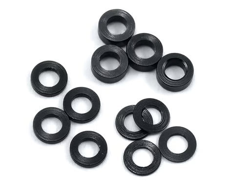 ProTek RC Aluminum Ball Stud Washer Set (12) (0.5mm, 1.0mm & 2.0mm), PTK-8370