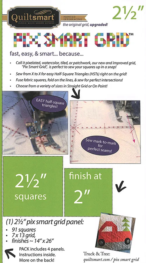 2.5" PiXel Interfacing Grid Panel by Quiltsmart