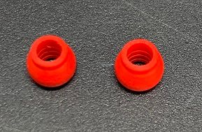 HyperDrive HD Red Turcite Grooved Front End Pivot Balls (2), HD-2549