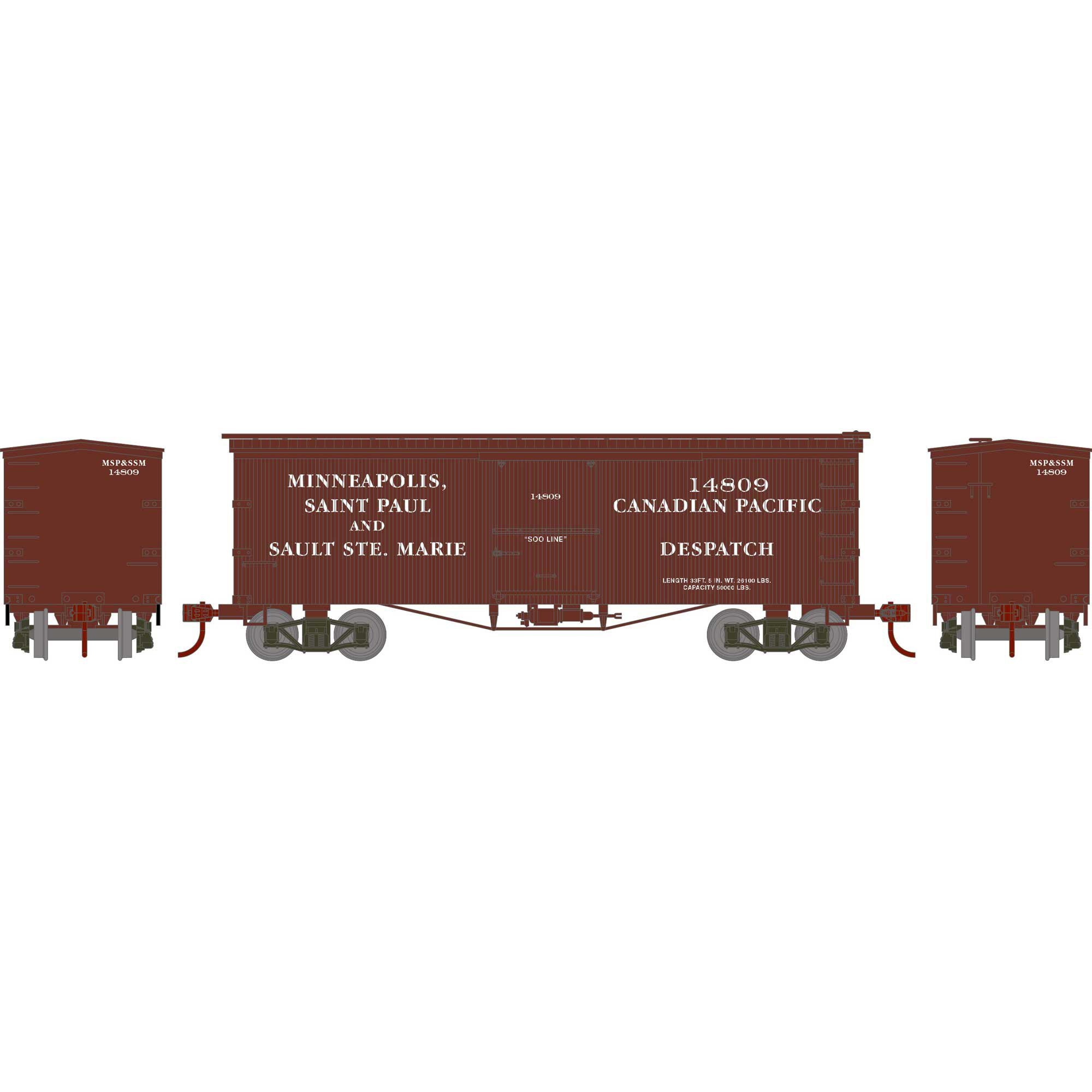 HO RND 36' Old Time Box Car SOO #14809 (RND-2354)
