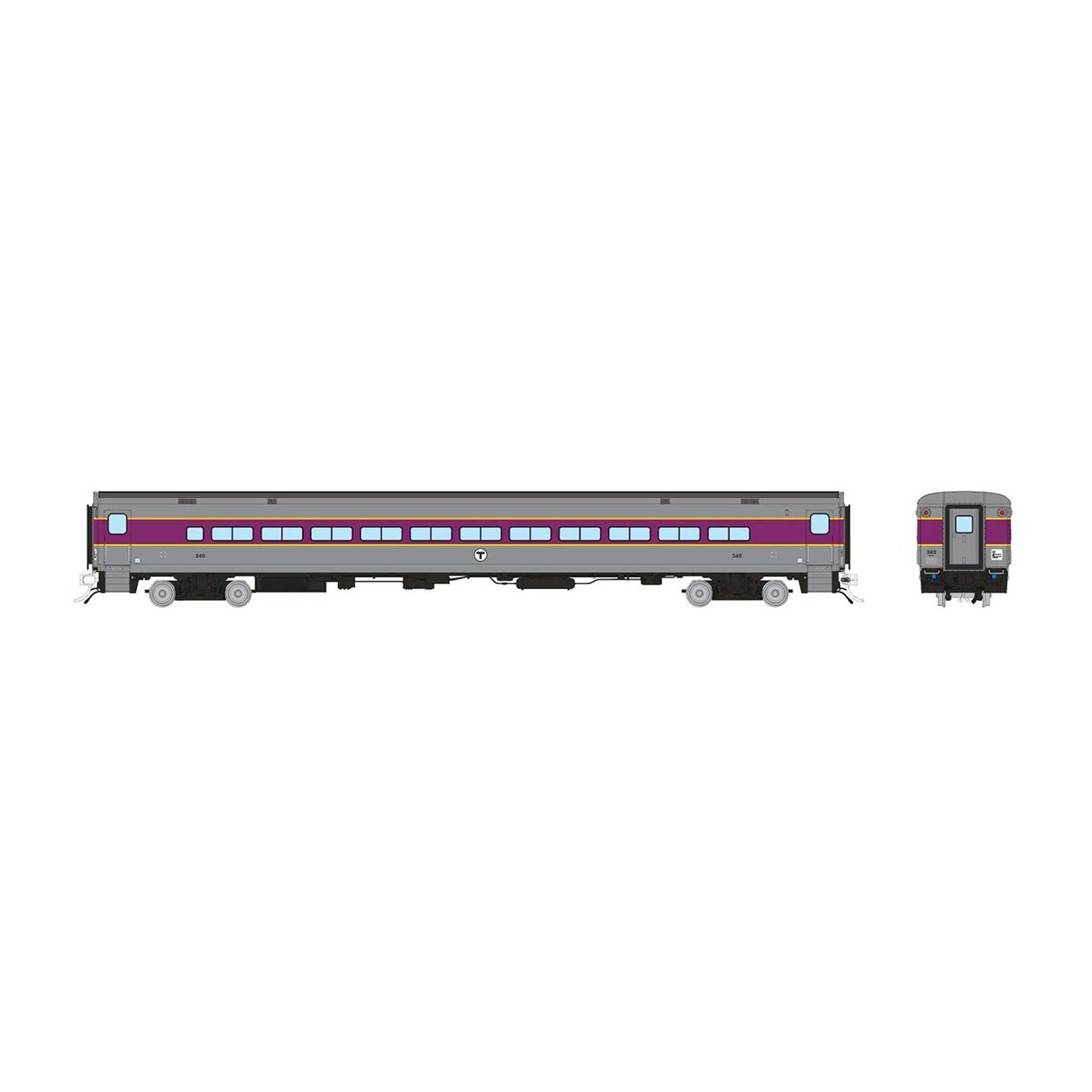 HO Comet Car MBTA Coach #340 (RPI128546)