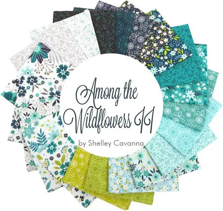 Benartex - Among the Wildflowers II Fat Quarter Bundle by Shelley Cavanna 21 pcs
