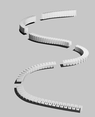 Woodland Scenics ST1416 Sub Terrain, 3% Incline Set 6 Pieces