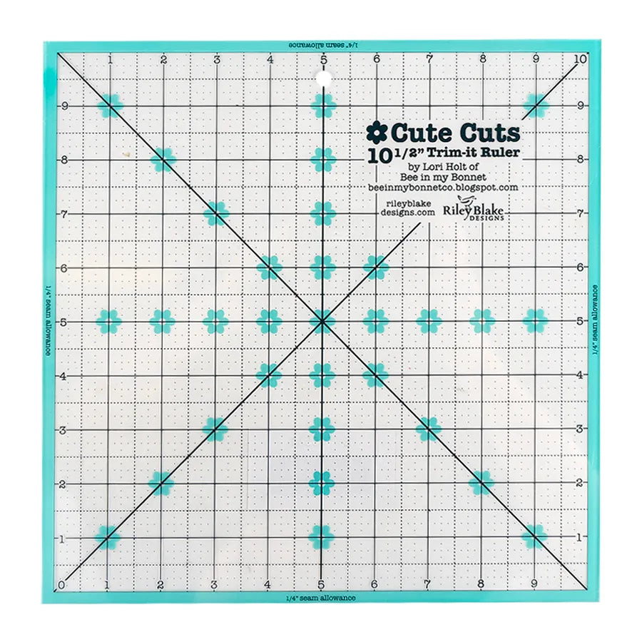 Cute Cuts 10.5 inch Trim-it Ruler by Lori Holt