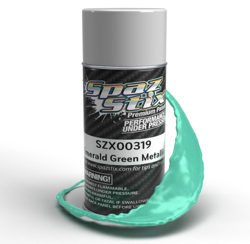 Spaz Stix Emerald Green Metallic Aerosol Paint, 3.5oz Can