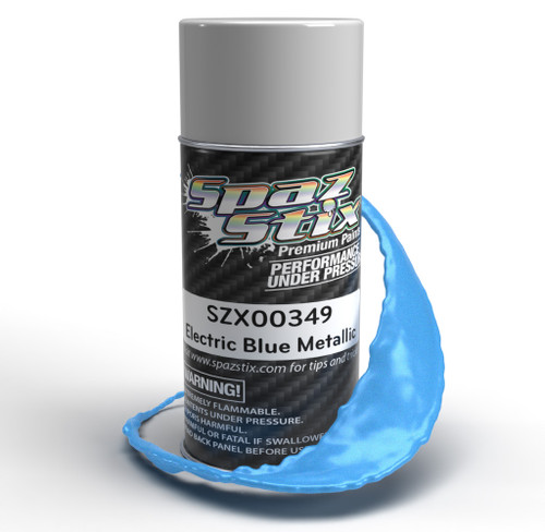 Spaz Stix Electric Blue Metallic Aerosol Paint, 3.5oz Can