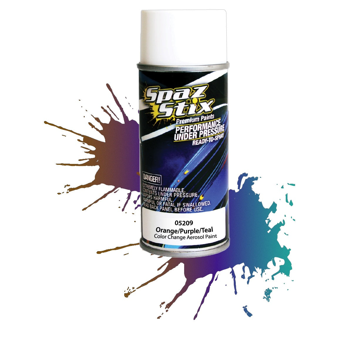 SPAZ STIX SZX05209 COLOR CHANGE Orange / Purple / Teal Aerosol Paint, 3.5oz Can