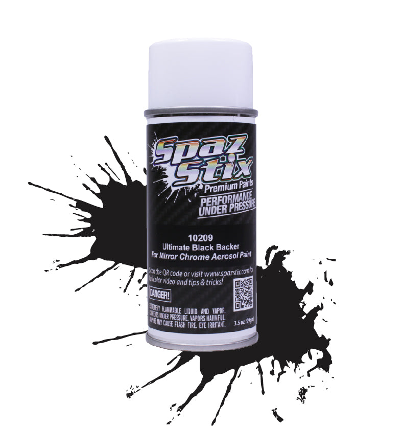 Spaz Stix SZX10209 Ultimate Black Backer for Mirror Chrome, Aerosol, 3.5oz Can