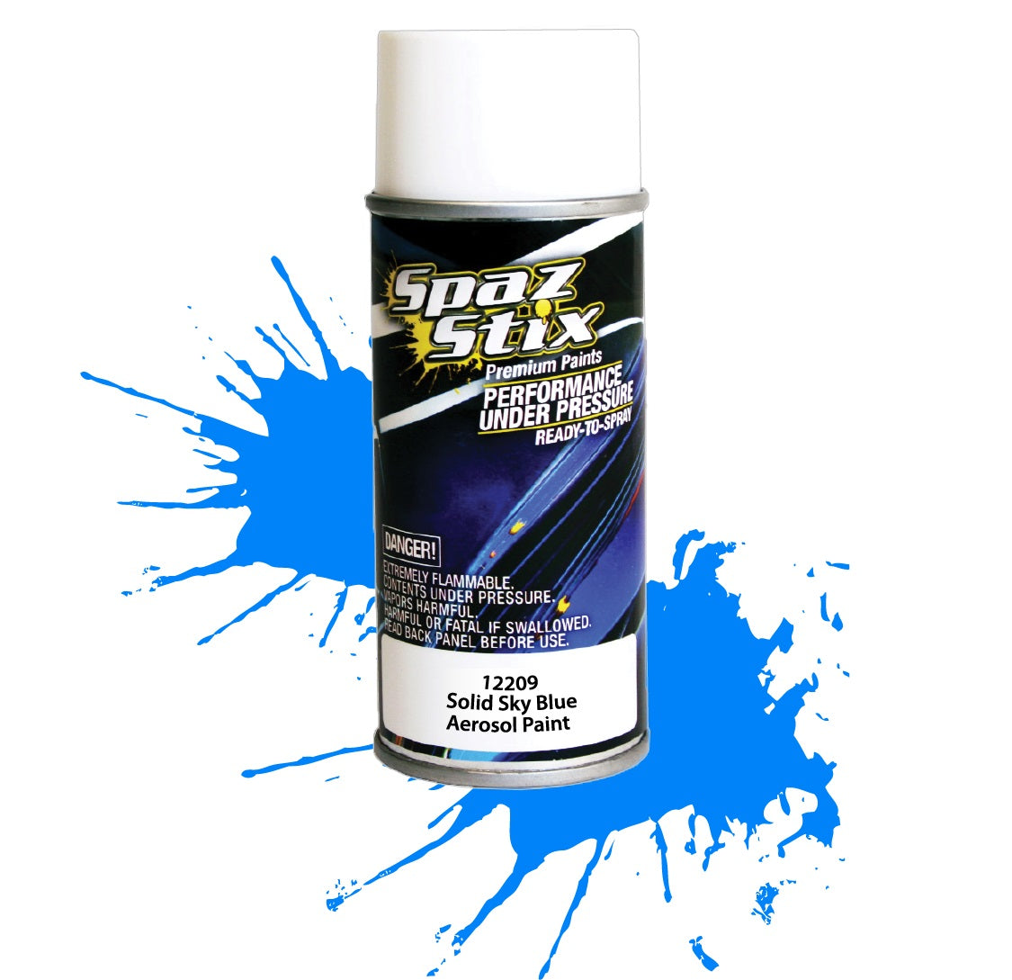 SPAZ STIX SZX12209 Solid Sky Blue Aerosol Paint, 3.5oz Can
