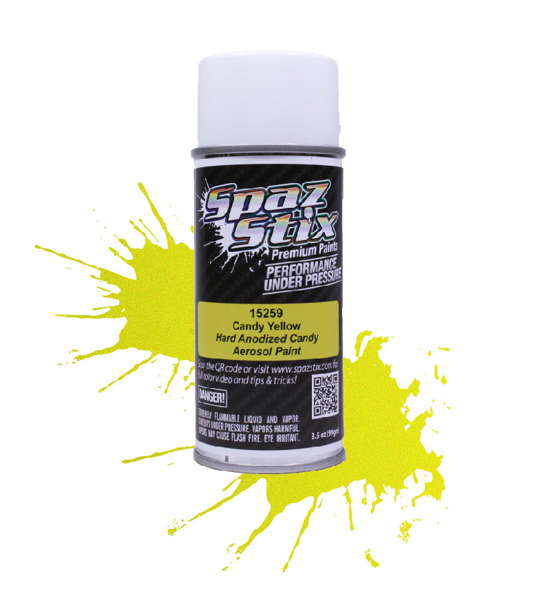 Spaz Stix SZX15259 Candy YELLOW Aerosol Paint, 3.5oz Can