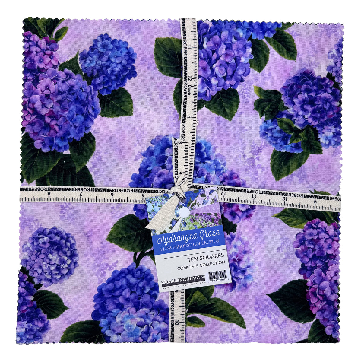 Kaufman - Hydrangea Grace Ten Inch Squares by Studio RK 42 pcs