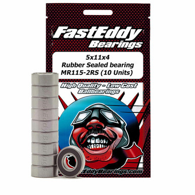 TFE268 FAST EDDY BEARINGS 5x11x4 Rubber Sealed Bearing MR115-2RS (10 Units)
