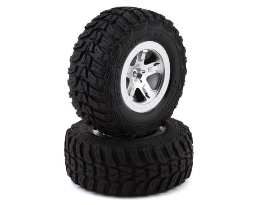 Traxxas 2.2/3.0 Pre-Mounted Kumo Tires & Wheels (Satin Chrome) (2)