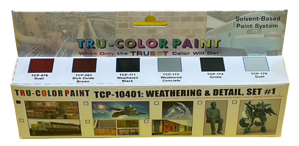 Tru-Color 10401 Sprayable Weathering Acrylic Paint Set #1