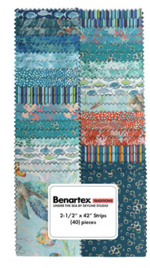 Benartex - Under the Sea 2.5 inch Strip-Pies 40 pcs